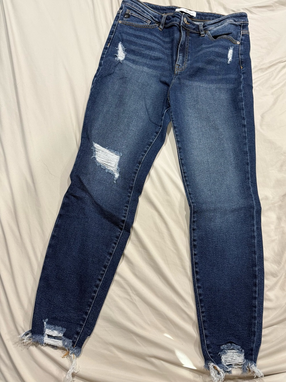 KanCan Dark Blue Distressed Women’s Jeans